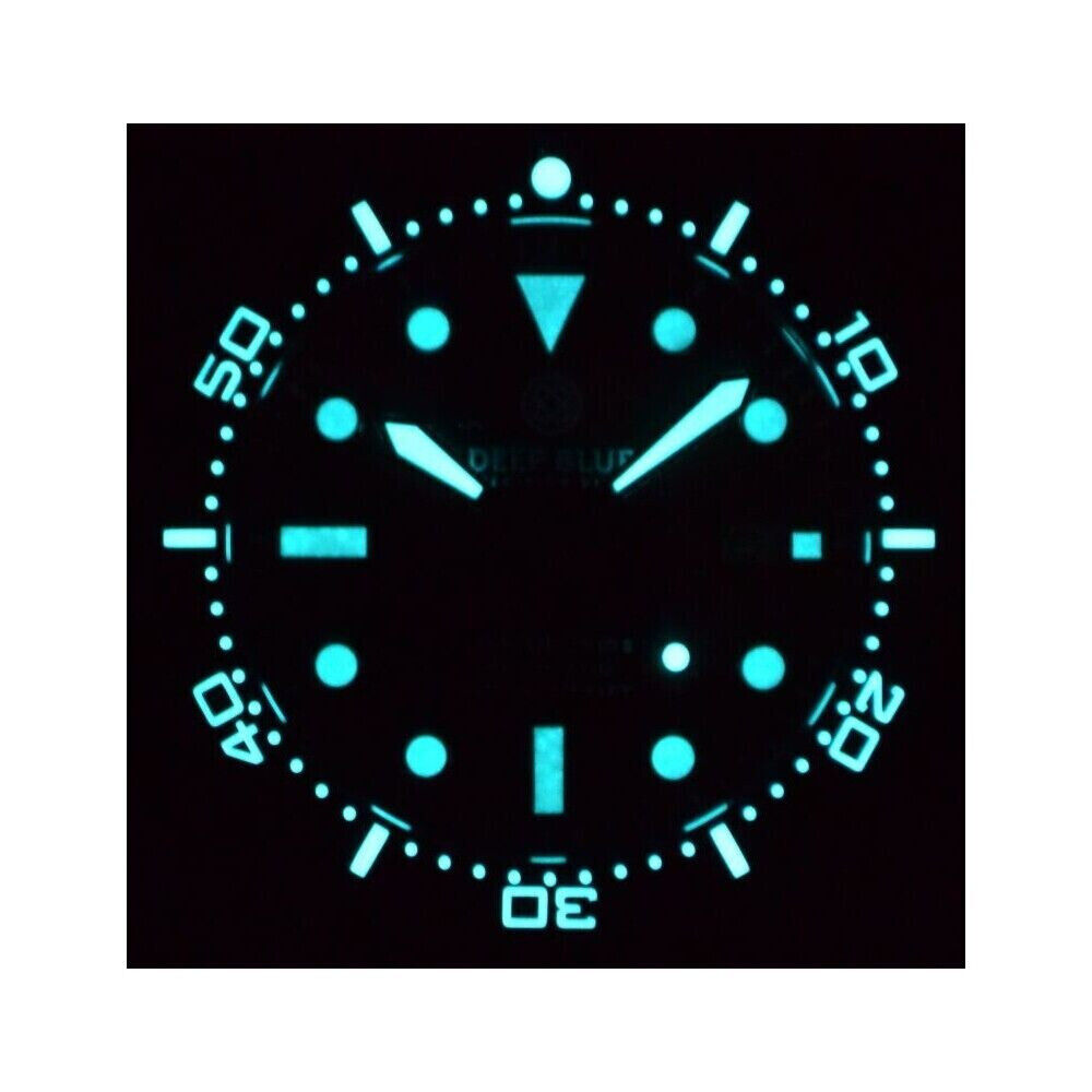 Deep Blue Master 1000 II 44mm Automatic Men’s Diver Watch Black Blue Red Pepsi