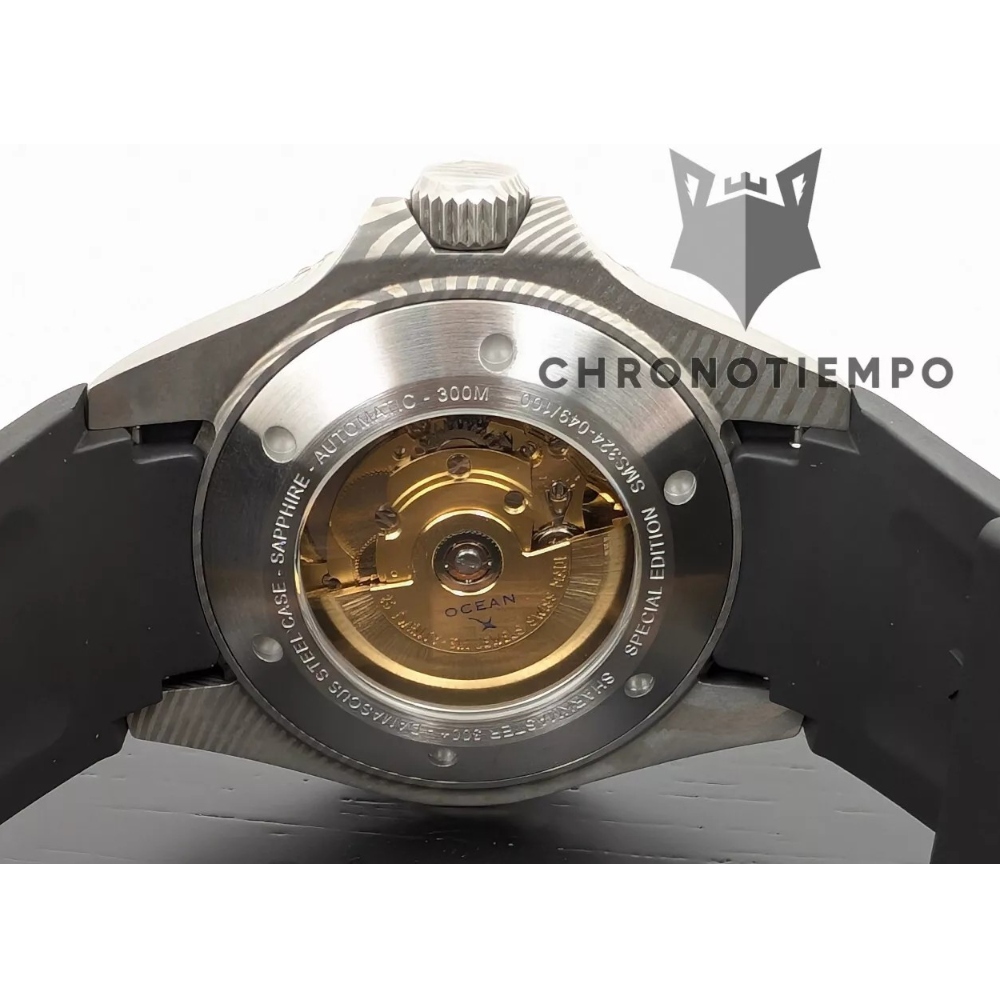 OceanX Sharkmaster 300+ Damascus Steel SMS324 Limited Edition 44mm Watch SW200