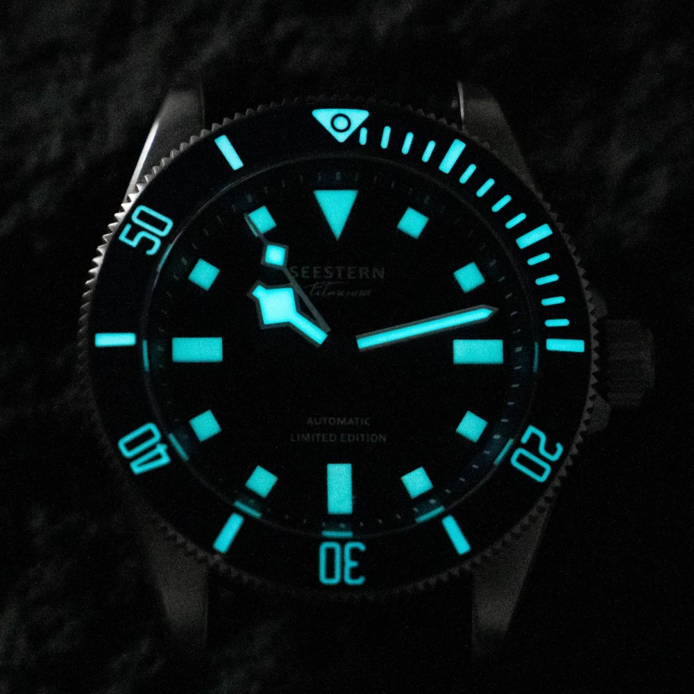 Seestern S430 Titanium Blue Professional Diver Mens Seiko NH38 Automatic Watch