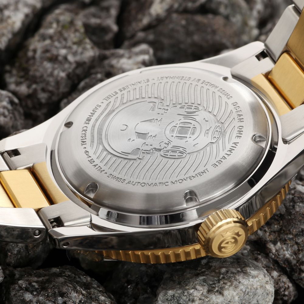 Steinhart Ocean One Vintage two-tone 42mm Automatic SW200 Men's Diver Watch 103-1039