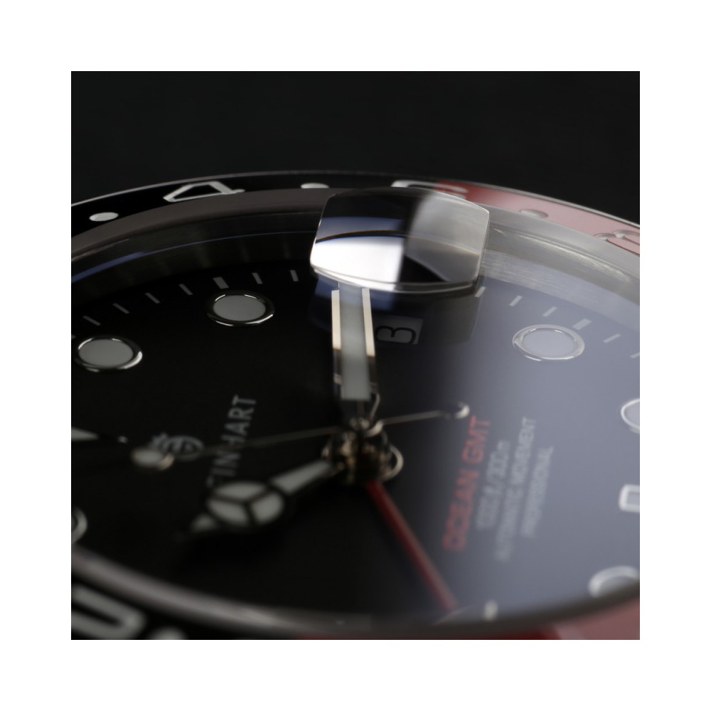 Steinhart Ocean 39 GMT.2 BLACK-RED Ceramic Diver Watch Men's WR300 103-1154