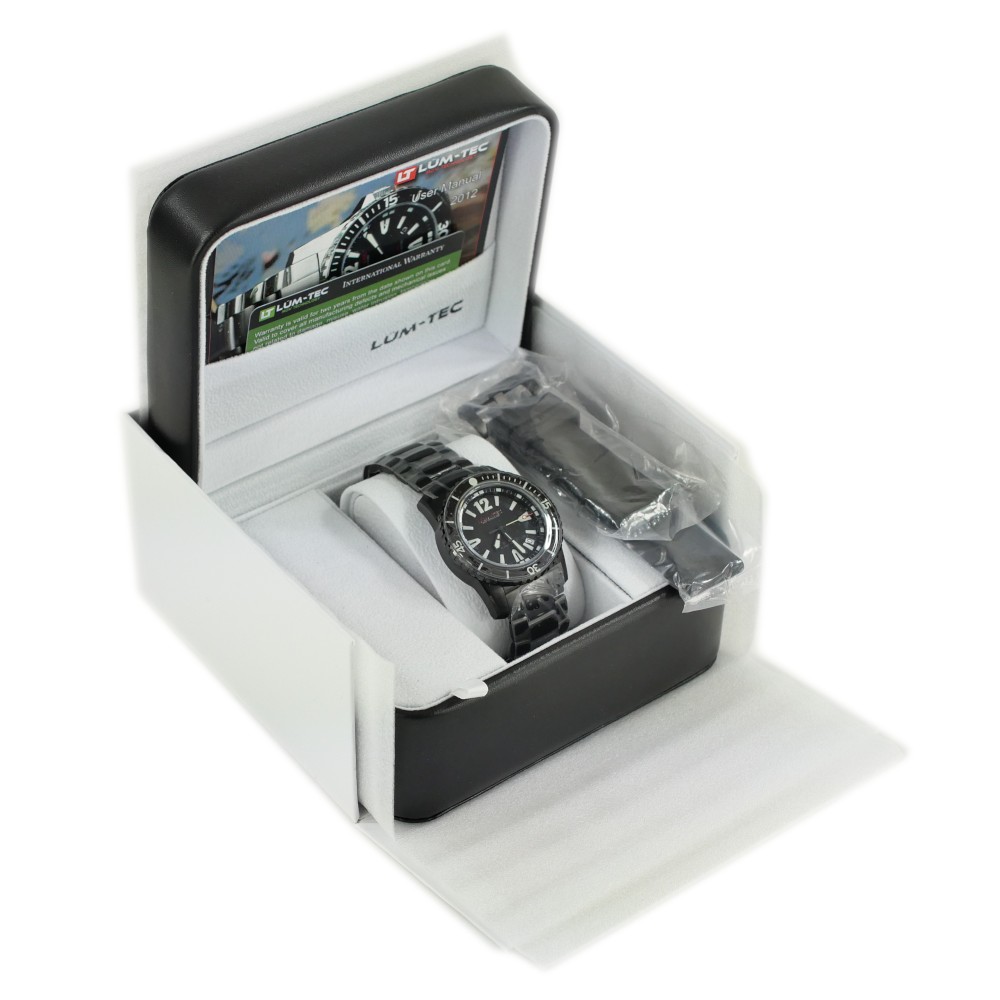 Lum-Tec 300M-2 Men Watch 40mm Automatic Diver Two Straps 300m WR